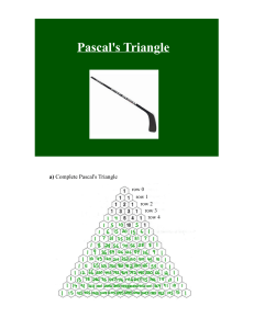 Pascals triangle lesson SOLUTIONS