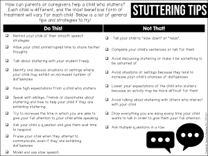 Stuttering Tips