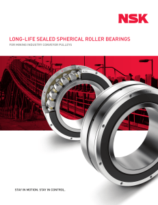 NSK Long-Life Sealed Spherical Roller Bearings