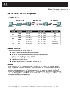 Lab 6 - Basic Router Configuration