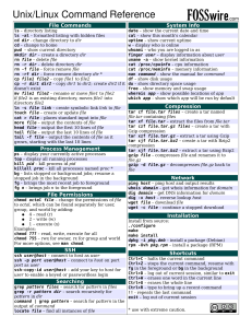 Unix command cheatsheet