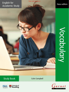 English for Academic Study Vocabulary