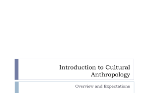 0. Introduction to Cultural Anthropology