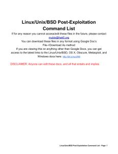 Linux Unix BSD Post-Exploitation Command List - Google Docs2