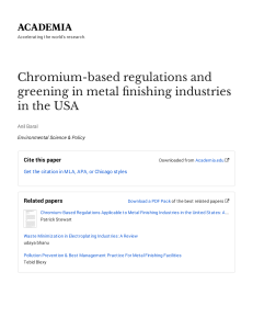 Anil Baral - Chromium-based regulations and greening in metal