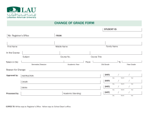 change of grade form