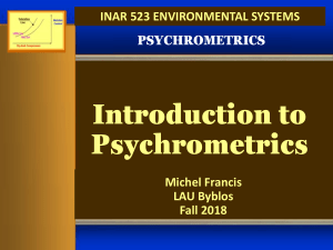 INAR 423 Psychrometrics Intro Lecture