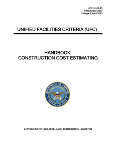 UFC 3-740-05 Handbook Construction Cost Estimating, R2