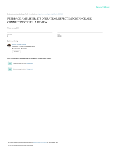 Feedback Amplifiers: Operation, Effects, and Types