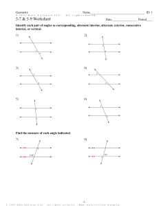 3-7 & 3-9 Worksheet