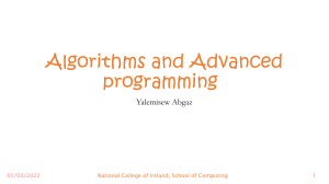 NCIR HDSDEV SEP Lecture 5 Searching Algorithms