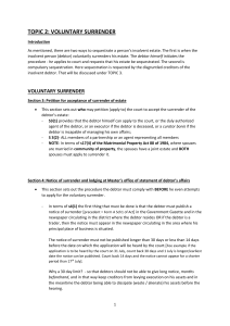 INS - WEEK 2 - Voluntary Surrender