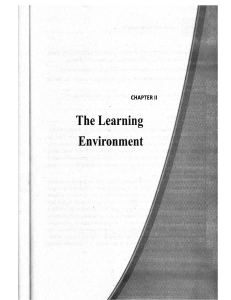 Chapter 2 The Learning Environment
