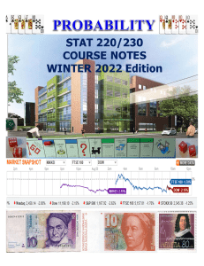 STAT 230 Course Notes Winter 2022 Edition