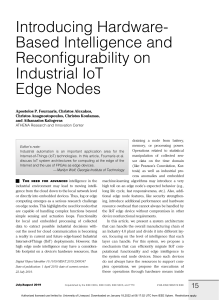 Introducing Hardware-Based Intelligence and Reconfigurability on Industrial IoT Edge Nodes