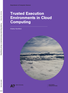 Trusted Execution Environments in Cloud Computing