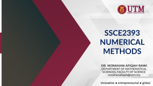 Introduction To Numerical Method  