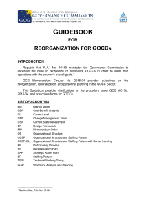 GCG Guidebook for Reorganization for GOCCs