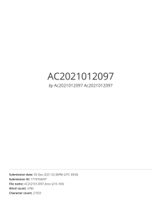 Originality Report: AC2021012097 - Plagiarism Check