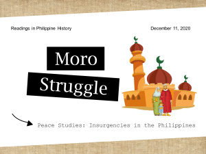 Communist Insurgencies and Moro Struggle (P1)