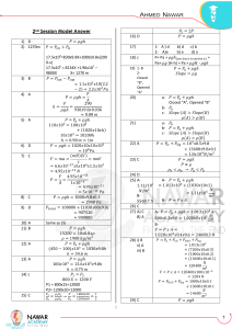 Model Answer session (2) 2nd