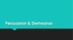 Persuasion and Demeanor
