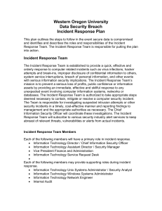 Security Incident Response Plan PDF Template Free Download