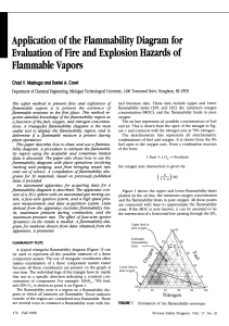 Mashuga 1998 Application of the flammability diagram for evaluation of fire and explosion hazards of flammable vapors