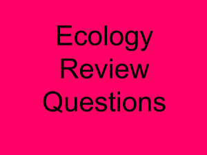 Ecology questions review