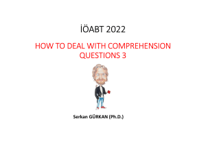 HOW TO DEAL WITH COMPREHENSION QUESTIONS 3