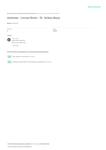 LectureNotes-Antennas-Dr.SerkanAksoy