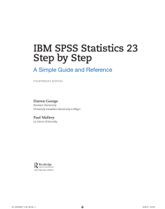 Darren George, Paul Mallery - IBM SPSS Statistics 23 Step by Step. A simple Guide and Reference-Routledge (2016)