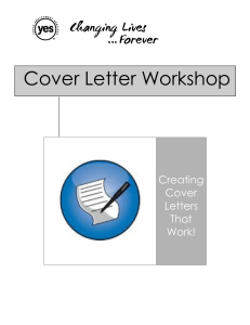 Cover Letter Workbook