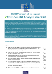 Cost-Benefit Analysis Checklist