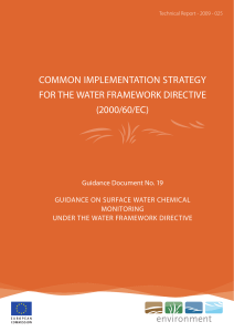 Guidance No 19 - Surface water chemical monitoring