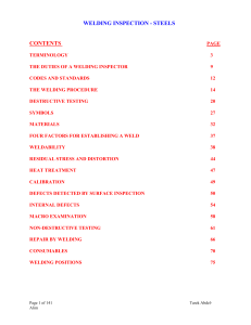 CSWIP welding inspection notes and questions Paper