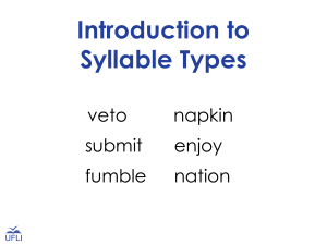 Syllable-Types