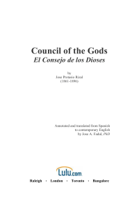 Council of the Gods Rizals El Consejo de