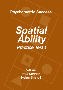Spatial Ability Test 1
