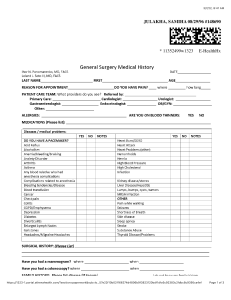 Patient Intake Form