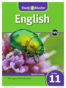 Study  Master English First Additional Language Grade 11 Teachers Guide