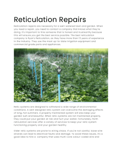 Advantage Bores reticulation repairs perth