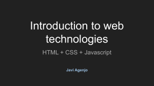 Introduction to HTML+CSS+Javascript
