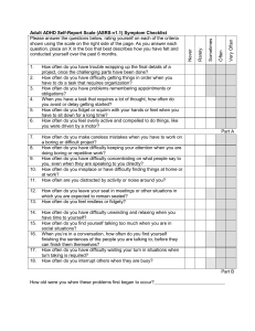 adult adhd self report scale
