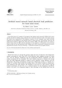 datta1998 Arti®cial neural network based electrical load prediction for food retail stores