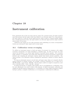 18 Instrument calibration