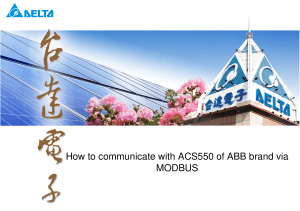 Delta rs485 Communicate with ACS550