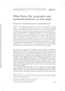 When States Die: geographic and territorial pathways to state death