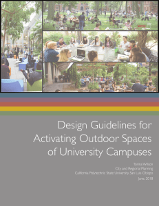 Design Guidelines for Activating Outdoor Spaces of University Cam