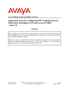 Metaswitch 7.1.1 Avaya IPO Config Guide - Copy